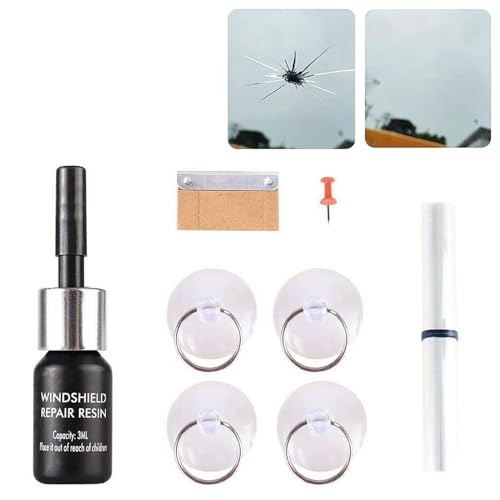 Kit Reparation Pare Brise,Kit Résine Pare Brise de Réparation,Reparation Pare Brise,Colle pare Brise Voiture,Kit Reparation Fibre de Verre,Outils Avancés de Réparation de Pare-brise,Réparer Voiture