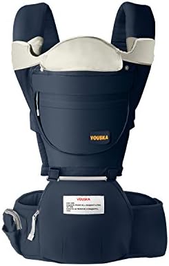 Baby Carrier,Baby Carriers Front and Back -The COMPLETE All Seasons 360 Ergonomic Baby & Child Carrier with Baby Hip Seat,8 in 1,Newborn to Toddler,2017 New Style By VOUSKA