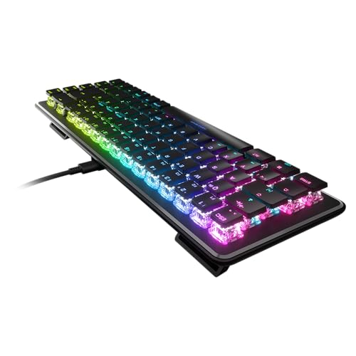 Vulcan II Mini – 65% optisch-mechanische Gaming-Tastatur mit anpassbarer RGB-Beleuchtung, Tastenduplikator-Technologie, Alluminiumplatte, Schwarz - Tastiera gaming - Immagine 7