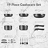 CAROTE 19Pcs Pots and Pans Set Non Stick, Cookware Set Detachable Handle, Nonstick Induction Kitchen Sets Non Stick with Removable Handle, RV Cook Ware, Oven Safe, Black #1