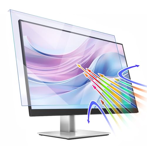 Olycism 23-24“ Anti-Blue Light Screen Protector Panel for Desktop Laptop Blue Light Filter for PC Hanging Type Purple Light Blocking Screen Protector for Computer Monitor for LCD TV PC Mac iMac