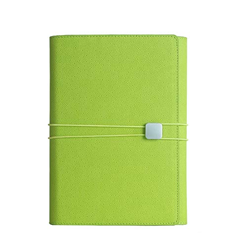 ThreeH A5 Notebook PU Leather Business Notebook Cuadernos multifuncionales para Business Diary Travel Green