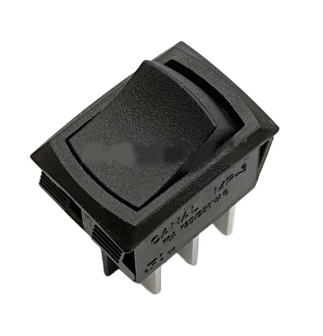 1PC Canal MR3 10A 125/250V 6-pin Two-Position Black Rocker Switch 10?4? A 250V T85 Power Switch