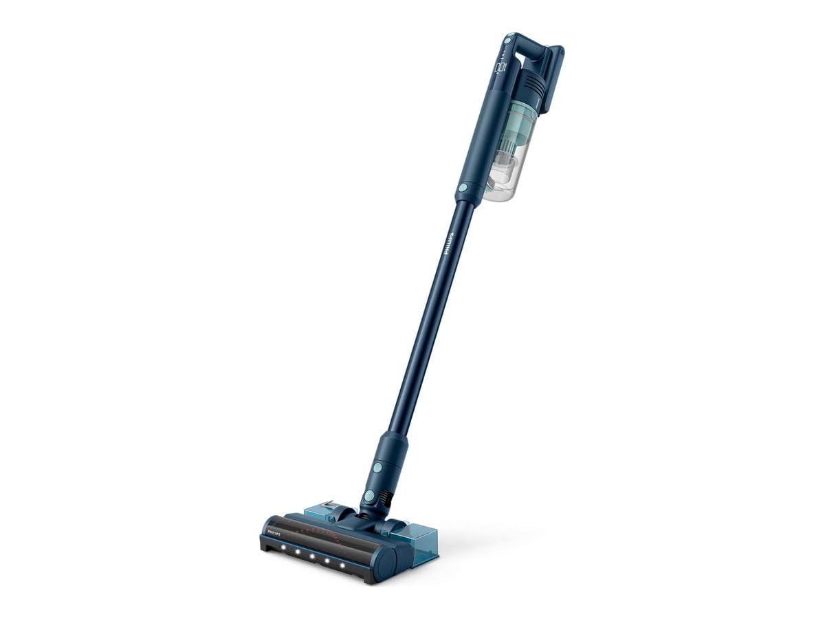 PHILIPS Vertical Stick Vacuum Cleaner XC5141 01 Aqua Series 5000 25 2V 3-Stage Filtration Blue Up to 60