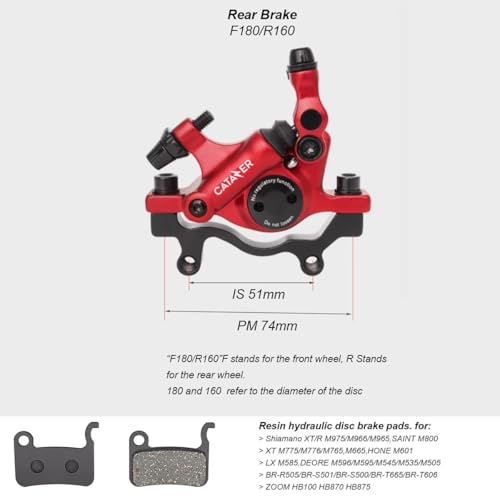 image for catazer Zoom HB-100 MTB Road Line Pulling Hydraulic Disc Brake Caliper