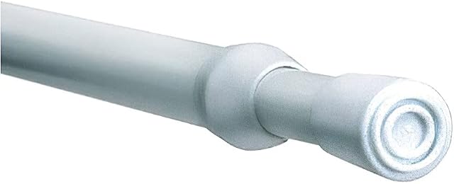 Linens Limited Steel Telescopic Extendable Tension Rod, White, 60-100 Cm