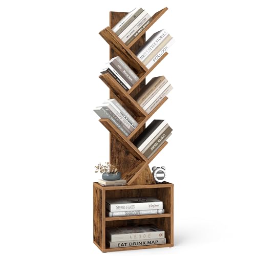 VASAGLE Custos Collection - Bibliothèque Arbre, Bibliothèque Moderne sur Pied, pour Chambre,...