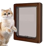 Puertas para mascotas para perros | Puerta de perro pequeña con solapa para gatos, pantalla con kit de montaje, seguro para niños, para exterior, interior, hogar, apartamento, ventana, balcón, sala de