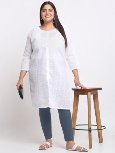 Image of Soft Cotton Ankle Lenght Solid Regular and Plus 35 Colours Leggings for Womens and Girls (Sizes :- M to 6XL)