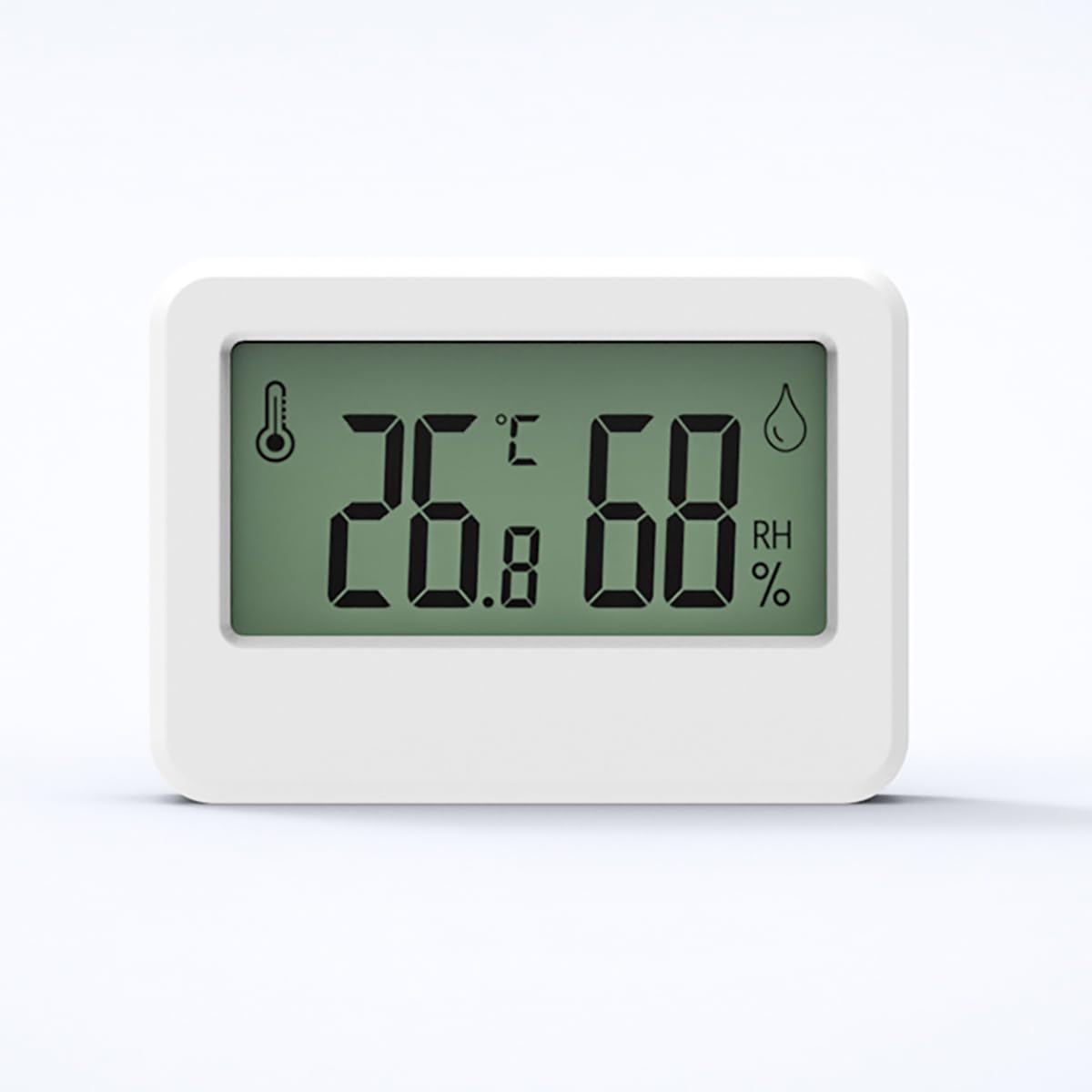 Digital Thermo-Hygrometer, Mini Indoor Thermometer, Hygrometer, Ultra Small, Minimalist Design, Simple Function, No Setting, Tabletop, Wall Mount, Health Management, Temperature Management