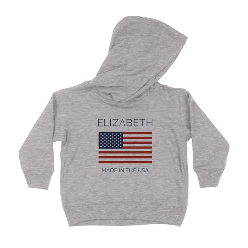 Elizabeth Made in the USA Kids Hoodie Sweatshirt Toddler 2T Heather Grey