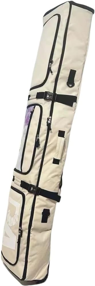 Waterproof Snowboard Bag with Wheels Roller Snowboard Bag Padded 3 Outside Bags Extendable from 160-170CM, for Air Travel, Fit Single Ski/2 Sets Skis