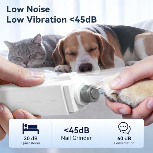2-in-1 Quiet Electric Pet Nail Clipper & Grinder with Light for Dogs Cats - Image 4