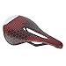 Tgoon Road Saddle , Breathable Microfiber Leather Carbon Fiber Robust Foam Padding Stereogel Structure Seat for Replacement(Red)