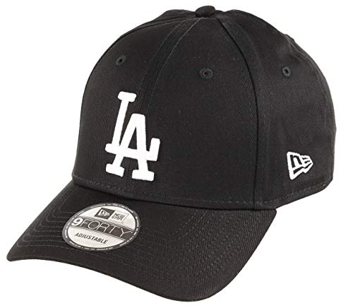 New Era Los Angeles Dodgers 9forty Adjustable Cap MLB Rear Logo Black/White - One-Size