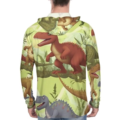 Sun Protection Shirt Long Sleeve Hoodie Dinosaurs Lightweight Rash Guard Quick Dry Sun Shirt for Outdoor3