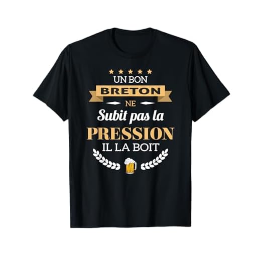 Breton boit la pression bière humour fête Bretagne T-Shirt
