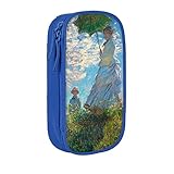 ペンケース クロード モネ 油絵 日傘さす女性 大容量 二層 筆箱 筆入れ 学生 子供 児童 筆袋 小物収納 多機能 男の子 女の子 小学生 中学生 文房具 高校生 大学生 社会人用 シンプル かわいいプレゼント