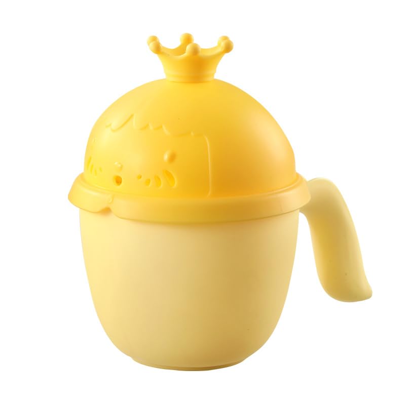 Baby Bathtub for Newborn to Toddlers, Foldable Infants Babies Bath Tub with Non-Slip Base and Drain Plug, Portable Bathtub for Home Outdoor (Yellow)