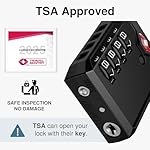 Puroma TSA Locks for Luggage, 2 Pack Luggage Locks TSA Approved 4-Digit Combination Cable Travel Lock Zinc Alloy for Suitcases, Bags, Toolboxes, Backpacks & Gym Lockers (Black) - Image 3