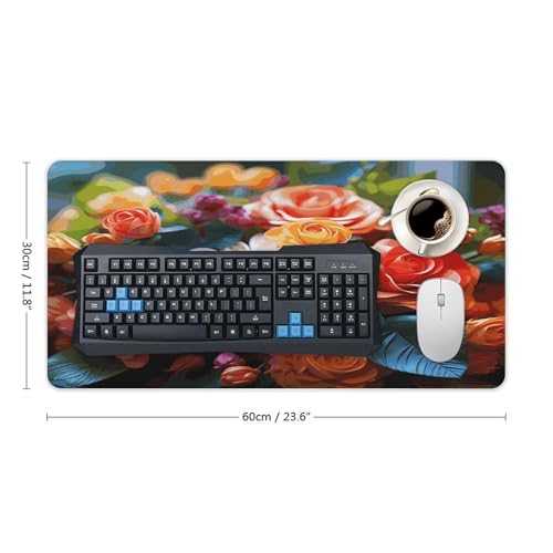 Color Flowers Mouse Pad Grande Antideslizante 60x30 cm miniatura 2