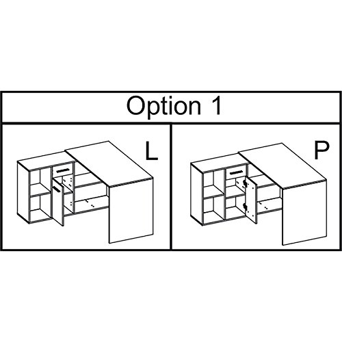 CARO-Möbel Eckschreibtisch DIEGO mit Regal | In Weiss und Sonoma Eiche | 120 x 75 x 122 cm - 4055641936276 CARO-Möbel Eckschreibtisch DIEGO mit Regal | In Weiss und Sonoma Eiche | 120 x 75 x 122 cm