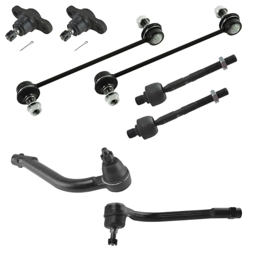 TRQ Front Steering & Suspension Kit Ball Joint Sway Bar Stabilizer Link Tie Rod Compatible with 2007-2010 Hyundai Elantra 2010-2013 Kia Forte Forte Koup