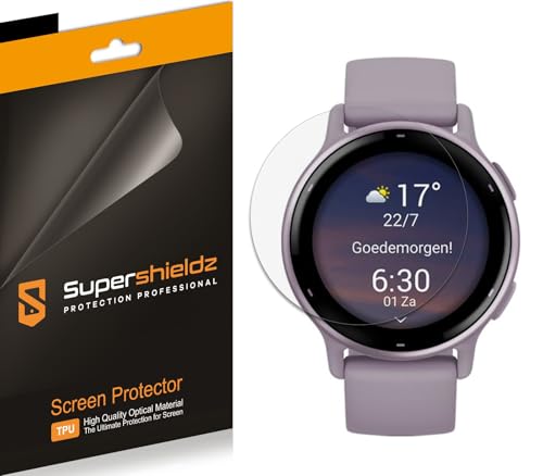 Supershieldz (3 Pack) Designed for Garmin Vivoactive 6 / Vivoactive 5 Screen Protector High Definition Clear Shield (TPU)