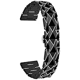 SINAIKE Elegant Black Square Ceramic Watch Band 22mm Quick Release Tapered Watch Straps for Women Men Metal Deployment Clasp