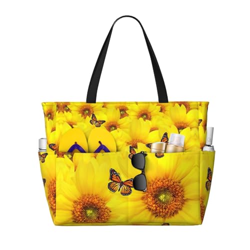 Sac de travail shopping fleurs jaunes le grand sac à main qui simplifie la vie