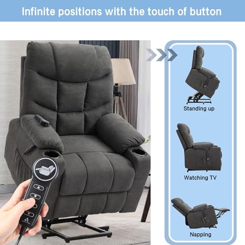 Sillón reclinable eléctrico con soporte para teléfono miniatura 3