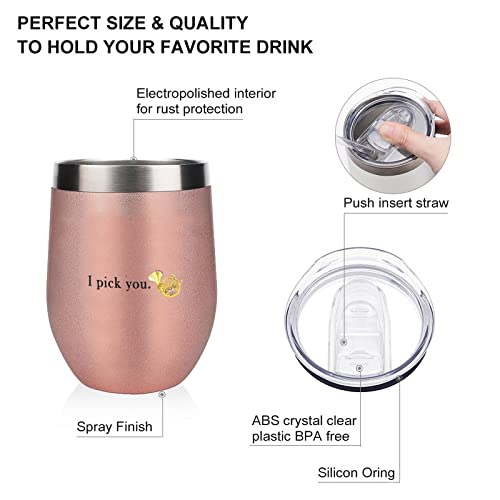 Mighun Tuba Wine Tumbler With Lid Tuba I Pick You Vacuum Coffee Tumbler Stainless Steel Coffee Cup For Cold & Hot Drinks Wine Coffee Cocktails Beer 12 Oz #TOP4