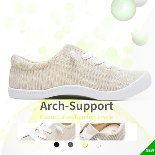 Image of AISFAESㅤ Mesh Slip On Shoes Women Comfort Knit Slip On Loafer Casual Fashion Sneaker Lightweight and Breathable Walking Flats