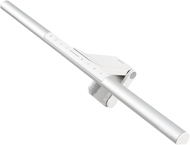 BenQ ScreenBar Pro LED Monitor Light (Silver)/Ultrawide Illumination/Motion Sensor/Adjustable Brightness and Color Temperature/Eye-Care Light Bar/No Screen Glare/Space Saving/Curved Monitors