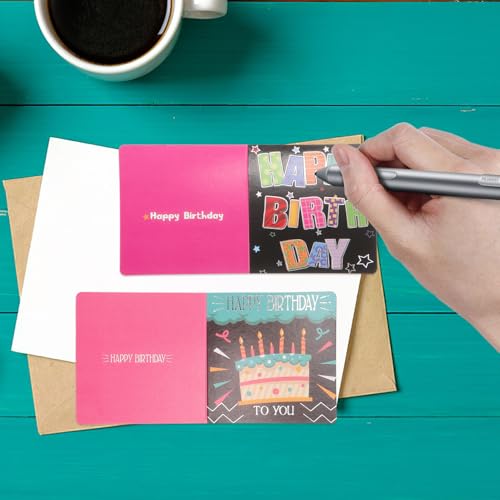 TEHAUX Cartões De Aniversário 10Pcs Cartões De Feliz Aniversário Com Envelopes Cartões De Casamento