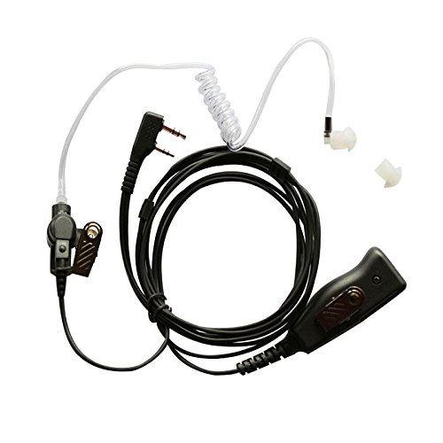 Haito Professional PTT Covert Tube acústico Bodyguard FBI Auricular Headset Mic para 2 pines Kenwood Nexedge Hytera Puxing Wouxun Radio