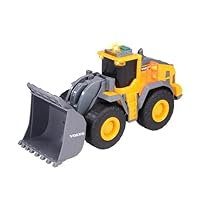 Dickie Toys - Volvo Wheel Loader - 23 cm Wheel Loader with Giant Shovel, Light and Sound Effects, Construction Site Toy for Boys and Girls from 3 Years