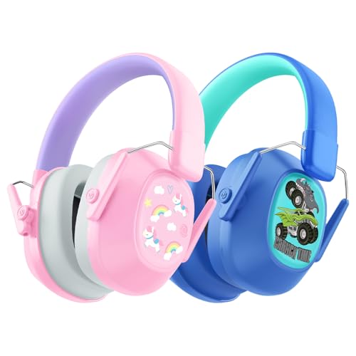 iClever Noise Cancelling Headphones for Kids, SNR 29dB Safety Noise Reduction Ear Muffs for Autism Sensory &Concentration Aid, Ear Hearing Protection for Fireworks/Event/Monster Truck/Concer