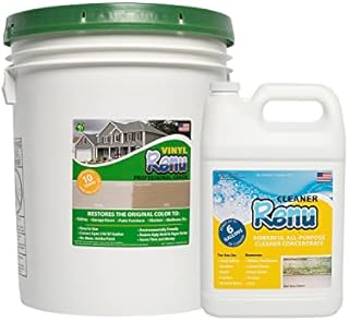 Vinyl Renu Premium Siding Restorer - Restores the Original Color and Beauty to Vinyl, Aluminum & Hardie Board. Also Works Great on Garage Doors, Front Doors & All Faded Exterior Surfaces. Rejuvenates & Protects Plastics & Metals. Lasts 10+ Yrs.