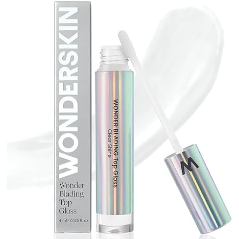 Wonderskin WONDER BLADING Top Gloss - Clear Lip Gloss, High Shine Finish, Hydrating Lip Gloss, Lip Makeup (Clear Shine) Cover