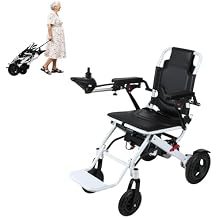 Foldable Lightweight Electric Wheelchair for Adluts & Seniors- 500W Dual Motors, 15 Miles Long Range, Airline-Friendly for Travel & Daily Use Single Battery White US Plug A