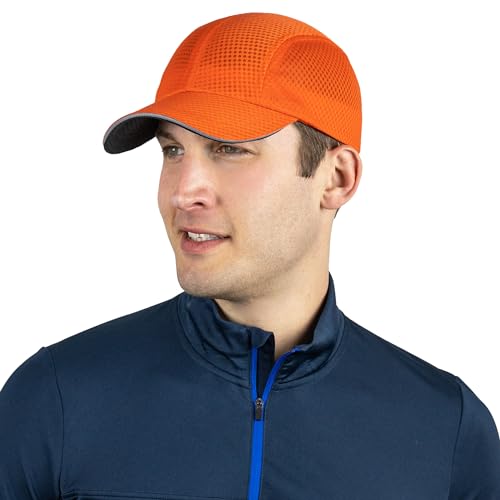 Image of TrailHeads Race Day Men's Running Hat - Lightweight, Quick Dry Mesh Cap with Reflective Accents & Sweatband - Performance Cap