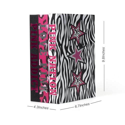 TwoDays Mcbling Room Decor Aesthetic, Trashy Y2k Decorative Fake Books, 2000s Hot Pink Storage Box for Coffee Table and Bookshelf, Emo Baddie Decor. (Set of 3)