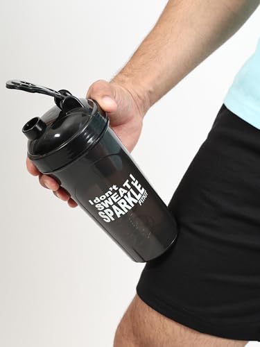 Image of Fitness Mantra 700ml Classic Shaker Bottle for Men & Women |Capacity 700 ml, Black /Grey|