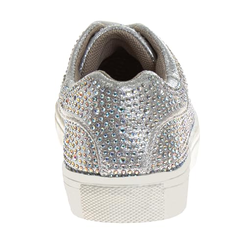 Badgley Mischka Low Top Girl Shoes - Kids Casual Light Sparkly Girls Fashion Sneakers Size Little Kids - Big Kids4