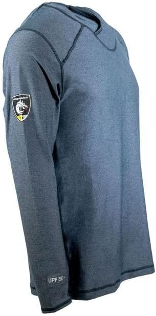 Dragonwear Men's FR Shirt with Hood Lightweight 6oz Inherently Flame Resistant Long Sleeve Base Layer UPF50+ CAT2 NFPA70E