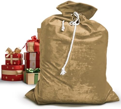 Saco de Navidad grande, saco de Papá Noel con cordón, bolsa de Na...