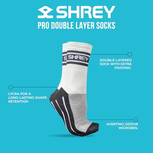 SHREY PRO Double Layer Cricket Socks for Mens