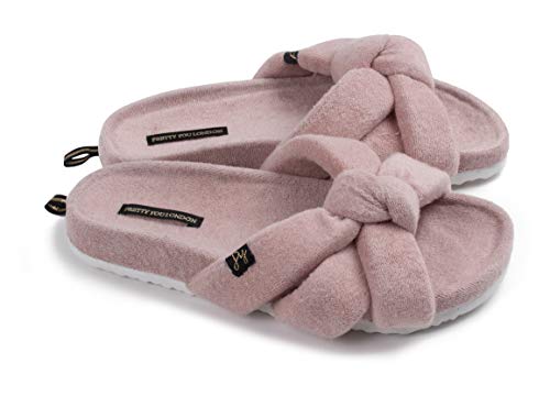 London Women's Footwear Beautiful Slider Slipper Bow - Ariel Pink