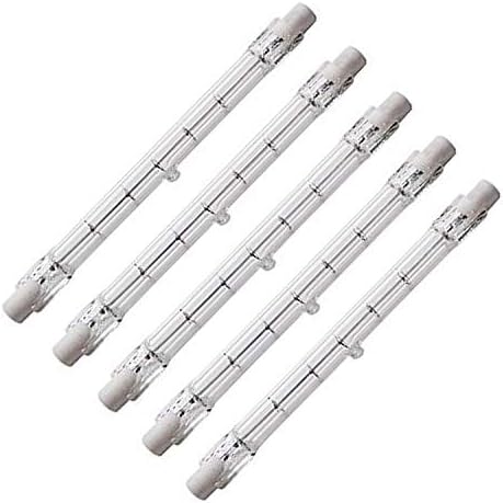 HC Lighting - Halogen Quartz Double Ended J Type 118MM Light Bulb with Porcelain Ends 120V (5 Pack) (150 Watt)